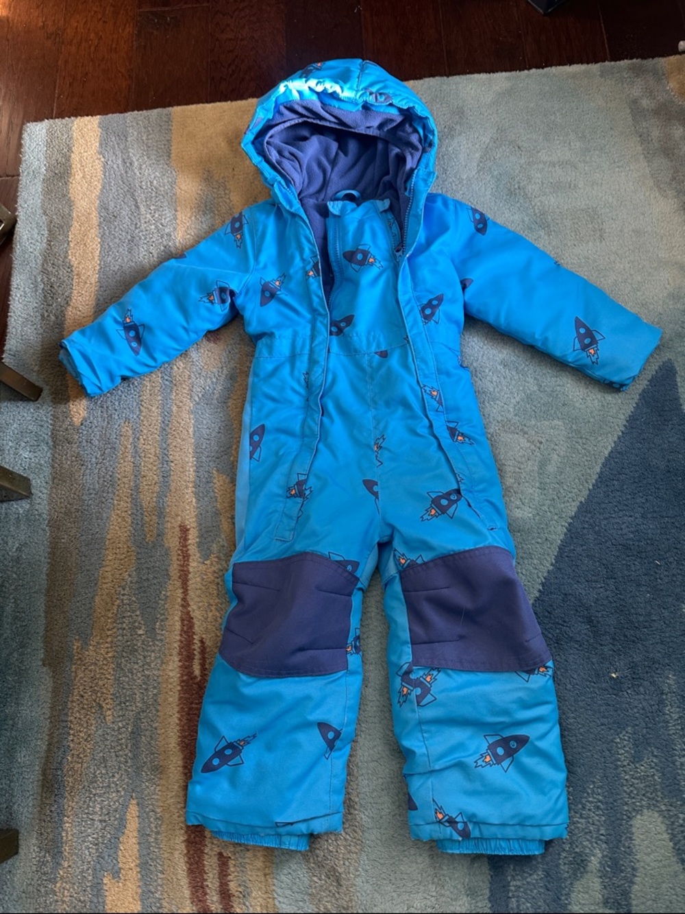 Cat & Jack Blue Fleece Lined Kids snowsuit